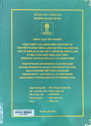 Perceptions of fourth-year English major students, Hanoi University on the relationship between English proficiency and social status from Hofstede's power distance perspective =