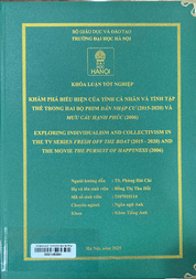 Exploring individualism and collectivism in the TV series Fresh off the boat (2015 - 2020) and the movie The pursuit of happyness (2006) =