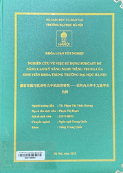 播客在练习汉语听力中的应用研究——以河内大学中文系学生为例 =
