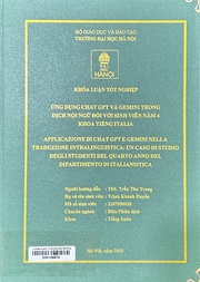 Applicazione di Chat GPT e Gemini nella traduzione intralinguistica un caso di studio degli studenti del quarto anno del dipartimento di Italianistica =