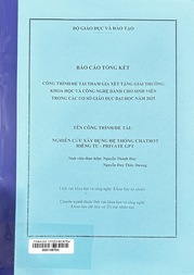 Nghiên cứu xây dựng hệ thống chatbot riêng tư - private GPT