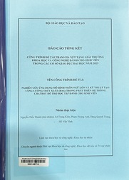 Nghiên cứu ứng dụng mô hình ngôn ngữ lớn và kỹ thuật tạo tăng cường truy xuất (RAG) trong phát triển hệ thống chatbot hỗ trợ học tập dành cho sinh viên