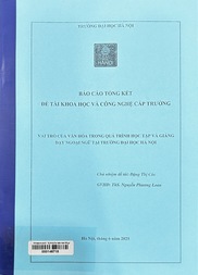 Vai trò của văn hóa trong quá trình học tập và giảng dạy ngoại ngữ tại trường Đại học Hà Nội