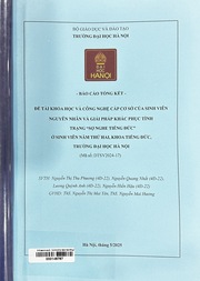 Nguyên nhân và giải pháp khắc phục tình trạng "sợ nghe tiếng Đức" ở sinh viên năm thứ hai, khoa tiếng Đức, Trường Đại học Hà Nội