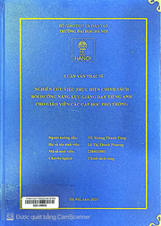 Nghiên cứu việc thực hiện chính sách bồi dưỡng năng lực giảng dạy tiếng Anh cho giáo viên các cấp học phổ thông