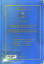 An investigation into university students' attitude towards online English learning =