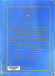 Teachers’ perceptions of implementing CLIL in high school education a case study at a high school for gifted students =