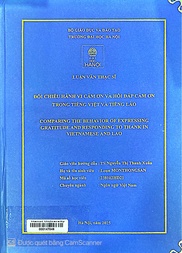 Đối chiếu hành vi cảm ơn và hồi đáp cảm ơn trong tiếng Việt và tiếng Lào =