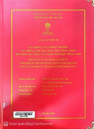 Impacts of reading anxiety and metacognitive reading strategies on EFL students’ reading performance =