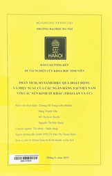 Phân tích, so sánh hiệu quả hoạt động và hiệu suất của các ngân hàng tại Việt Nam với các nền kinh tế khác (Thái Lan và Úc)