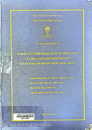 Nghiên cứu tình trạng sử dụng tiếng lóng của học sinh, sinh viên Việt Nam (có so sánh với trường hợp Trung Quốc)