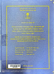 From sea to screen subtitling idioms and names in Disney’s 2023 The little mermaid into Vietnamese =