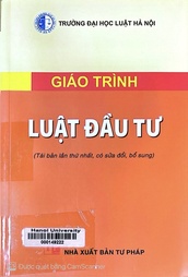 Giáo trình Luật Đầu tư 