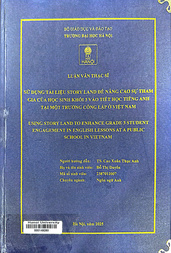 Using story land to enhance grade 3 student engagement in English lessons at a public school in Vietnam =